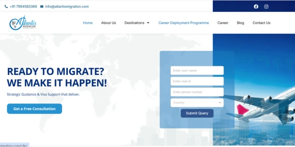 screenshot of a website developed by freelance digital marketer in malappuram